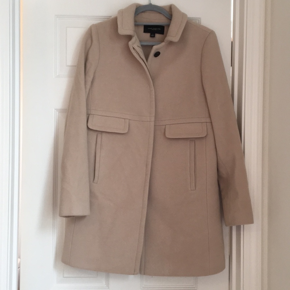 Ann Taylor Wool coat light pink beige nude